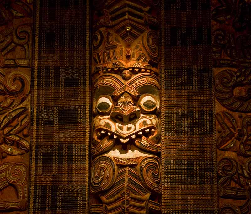 carving Maori Meeting House
