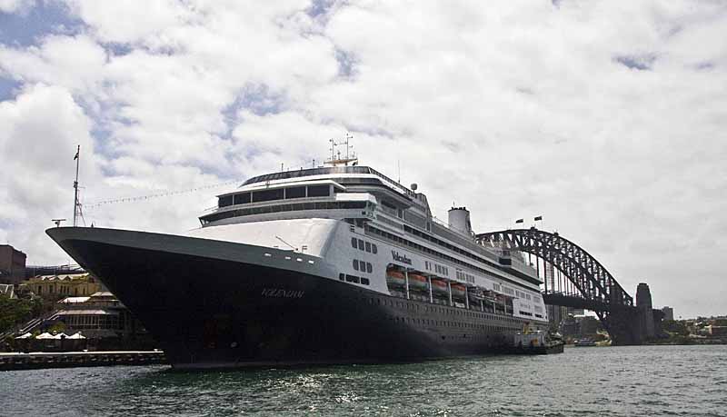 Volendam at her birth in Sydney Harbour